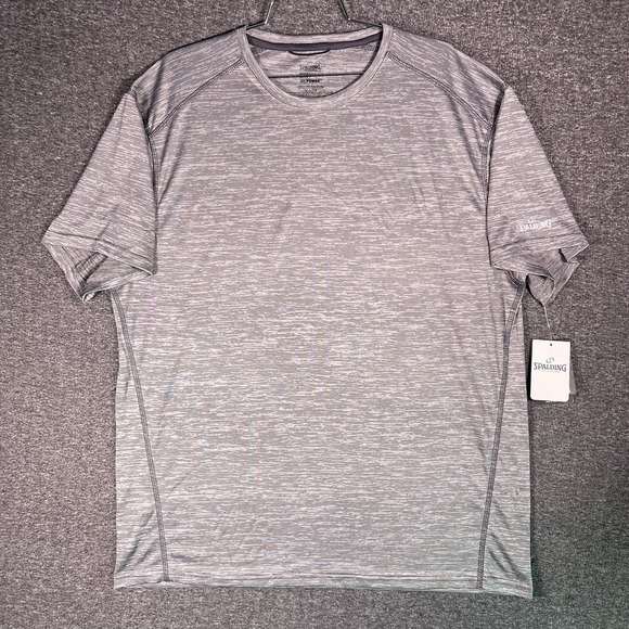 Spalding Other - Spalding Shirts Mens Sz XL Gray Athletic Running Moisture Wicking Reflective NEW